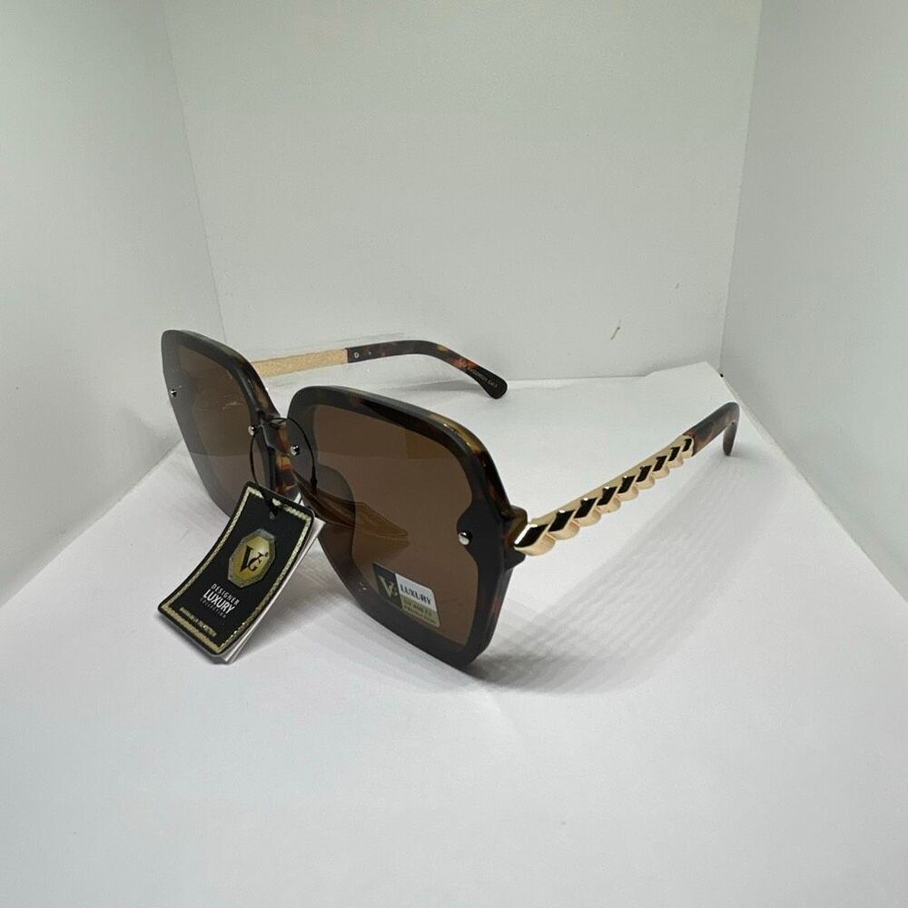 VG Tortoise Oversized Square Fashion Sunglasses UV400 – Designer Style – New